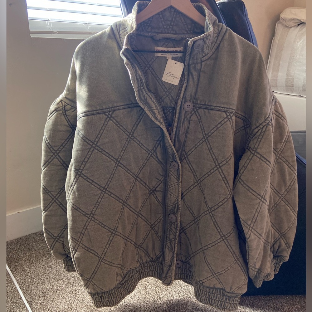 Free People Juno Laurel Oak Green Jacket